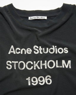 Acne Studios - T-shirt logo used black - allanjoseph