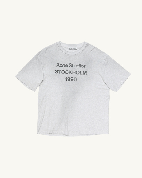 T-Shirt logo gris - Unisexe - Acne Studios - allanjoseph