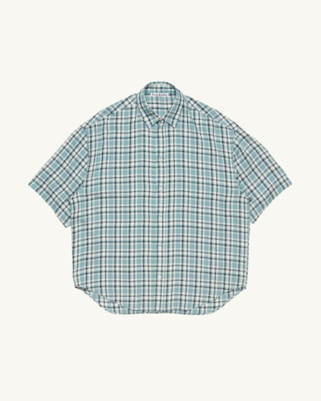 Acne Studio - Checked shirt - Turquoise - allanjoseph