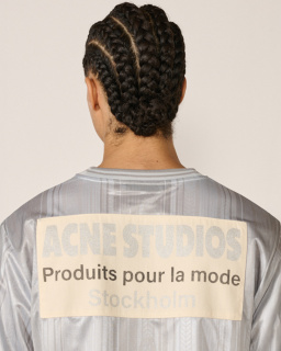 Acne Studios - Jersey à logo - Gris - allanjoseph