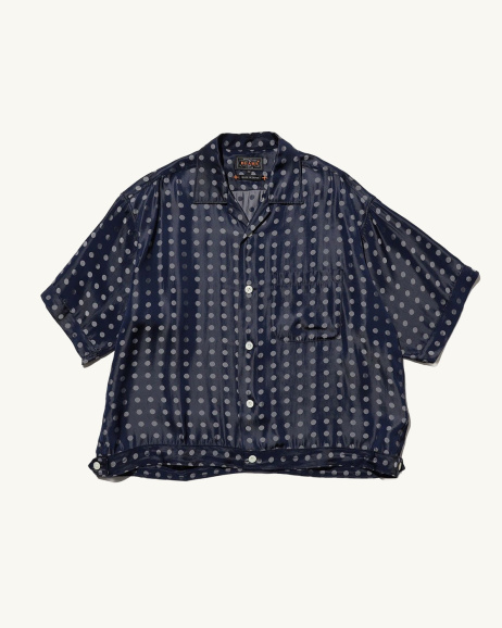 Beams Plus - Polka dot Shirt - Navy - allanjoseph