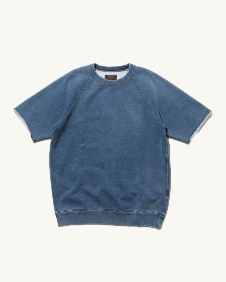 Beams Plus - Sweat manches courtes - Indigo - allanjoseph