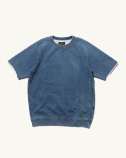 Beams Plus - Short-sleeve Sweatshirt - Indigo - allanjoseph