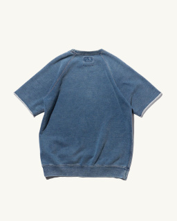 Beams Plus - Short-sleeve Sweatshirt - Indigo - allanjoseph