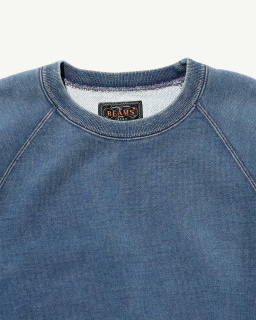Beams Plus - Short-sleeve Sweatshirt - Indigo - allanjoseph