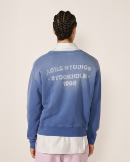 Acne Studios - Sweat logo - Bleu - allanjoseph