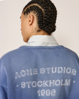 Acne Studios - Sweat logo - Bleu - allanjoseph