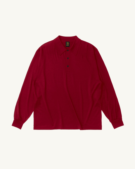 Batoner - Polo en laine - Rouge - allanjoseph