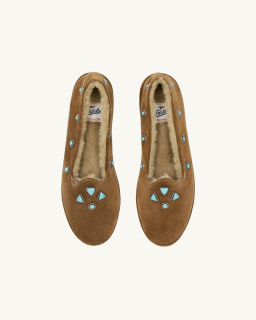 Fortela - Ballerines en daim - Camel - allanjoseph