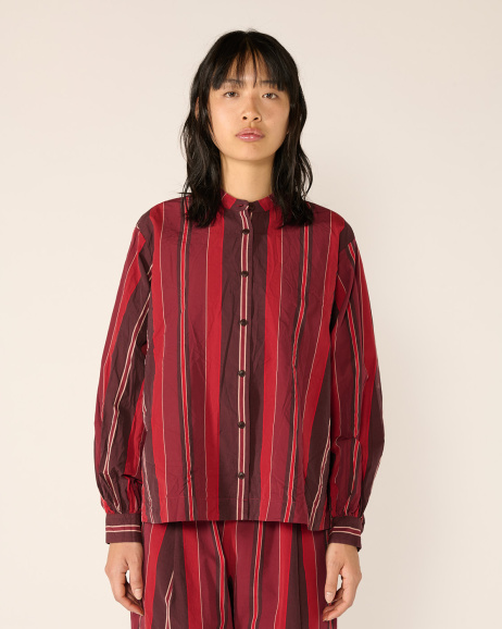 Casey Casey - Biggy Grandad Shirt - Red - allanjoseph