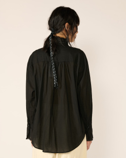 Pas de Calais - Blouse à volants - Noir - allanjoseph