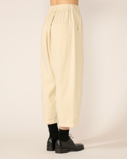 Pas de Calais - Relaxed Pants - Ecru - allanjoseph