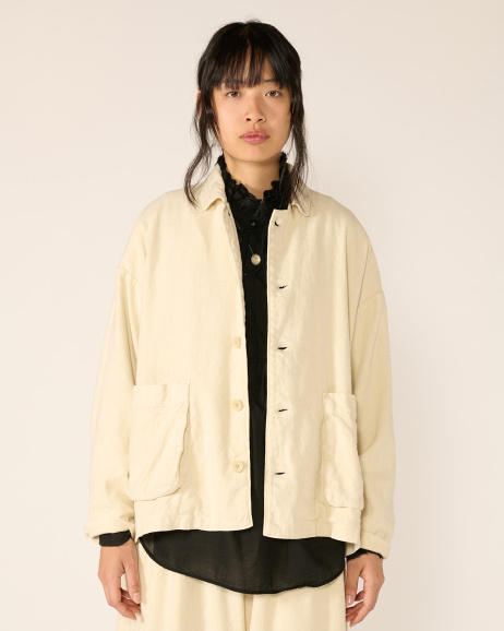Pas de Calais - Linen Jacket - Ecru - allanjoseph