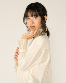 Pas de Calais - Ruffled Blouse - Ecru - allanjoseph