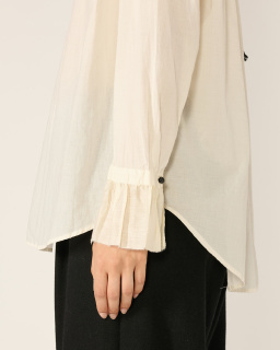 Pas de Calais - Ruffled Blouse - Ecru - allanjoseph