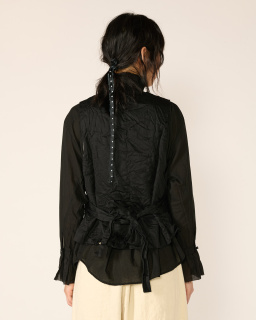 Pas de Calais - Wool Vest - Black - allanjoseph