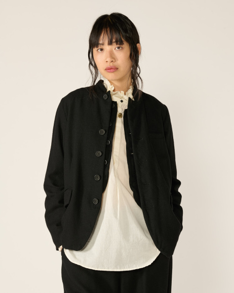 Pas de Calais - Wool Jacket - Black - allanjoseph