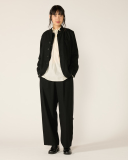 Pas de Calais - Wool pants - Black - allanjoseph
