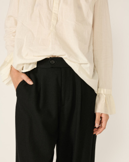 Pas de Calais - Wool pants - Black - allanjoseph