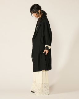 Pas de Calais - Wool Coat - Black - allanjoseph