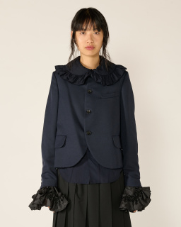 Comme des Garçons Girl - Ruffled Jacket - Blue/Black - allanjoseph