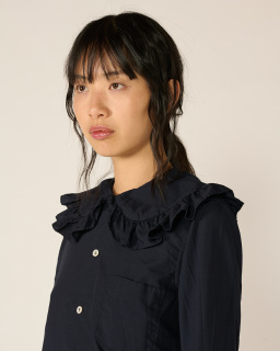 Comme des Garçons Girl - Peter Pan Collar Shirt - Navy - allanjoseph