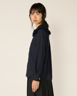 Comme des Garçons Girl - Peter Pan Collar Shirt - Navy - allanjoseph