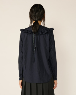 Comme des Garçons Girl - Peter Pan Collar Shirt - Navy - allanjoseph