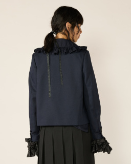 Comme des Garçons Girl - Ruffled Jacket - Blue/Black - allanjoseph