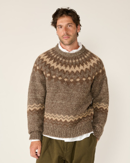 Batoner - Nordic Sweater - Brown - allanjoseph