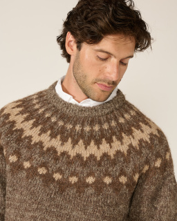 Batoner - Nordic Sweater - Brown - allanjoseph