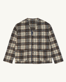 Engineered Garments - Cardigan à carreaux - Beige - allanjoseph