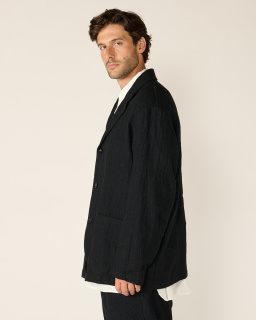 Sage de Cret - Pinstripes Jacket - Navy - allanjoseph