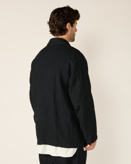 Sage de Cret - Veste de costume rayée - Navy - allanjoseph