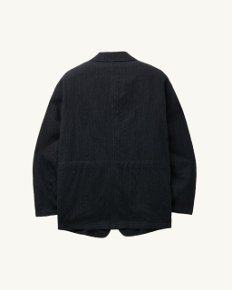 Sage de Cret - Veste de costume rayée - Navy - allanjoseph