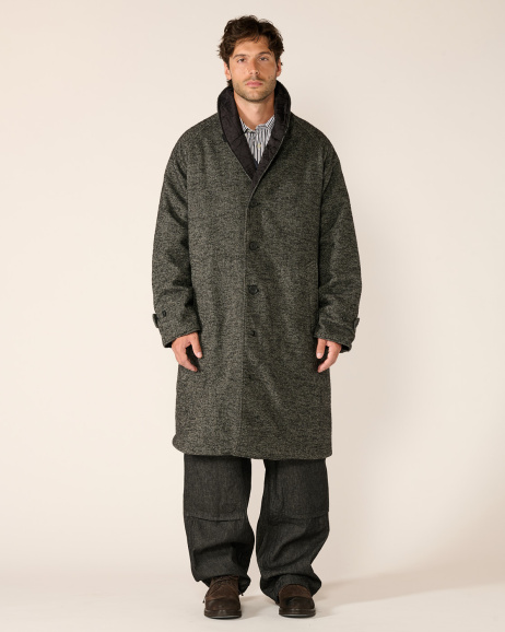 Engineered Garments - Manteau réversible - Gris chiné - allanjoseph