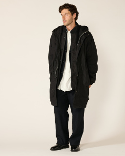 Sage de Cret - Oxford Coat - Black - allanjoseph