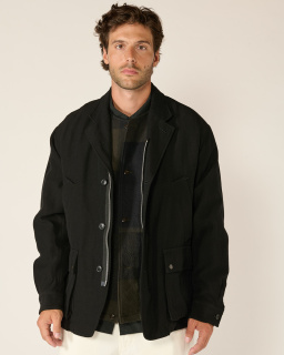 Sage de Cret - Blouson en laine - Noir - allanjoseph