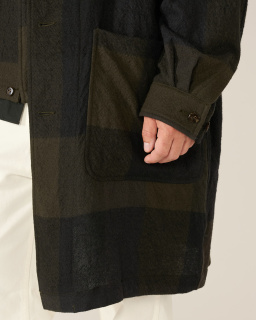 Sage de Cret - Manteau à carreaux - Olive - allanjoseph