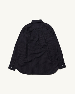 Beams + - Chemise rayée - Indigo - allanjoseph
