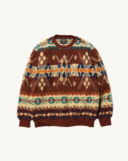Beams + - Pull Boa jacquard - Marron - allanjoseph