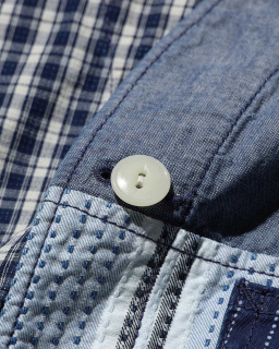 Beams Plus - Engineer Jacket Patchwork - Indigo - allanjoseph