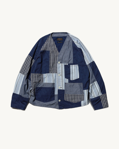 Beams Plus - Engineer Jacket Patchwork - Indigo - allanjoseph