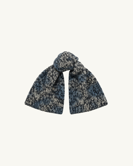 Rototo - Écharpe en maille - Indigo/Noir - allanjoseph