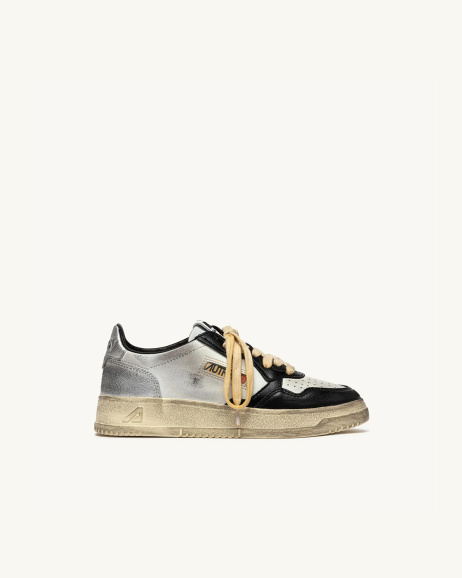 Autry - Super Vintage - Low White/Black/Silver - allanjoseph