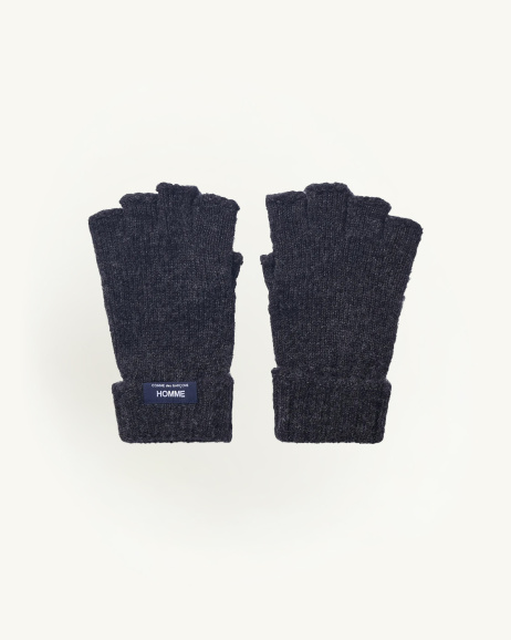 Comme des Garçons Homme - Fingerless Gloves - Charcoal - allanjoseph
