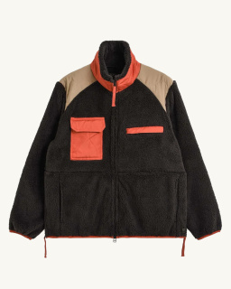 Taion - Military Fleece Jacket - Dark choco - allanjoseph