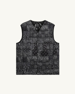 Taion - Doudoune sans manche Bandana - Noir - Unisexe - allanjoseph