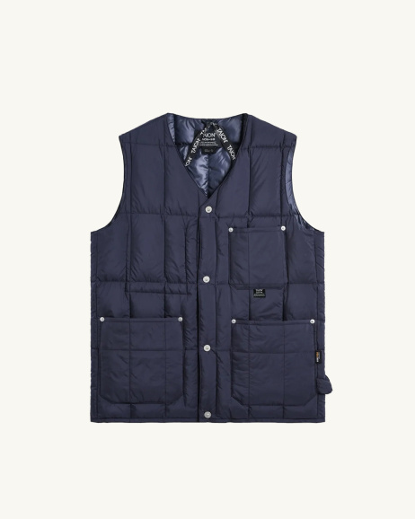 Taion - Work Sleeveless Down Jacket - Navy - Unisex - allanjoseph