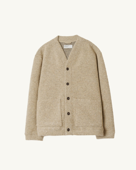 Universal Works - Cardigan Advance - Beige - allanjoseph